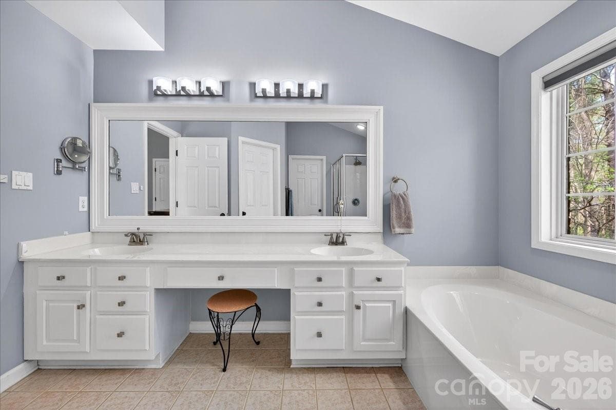 Primary Bath - 12532 Overlook Mountain Drive, Charlotte