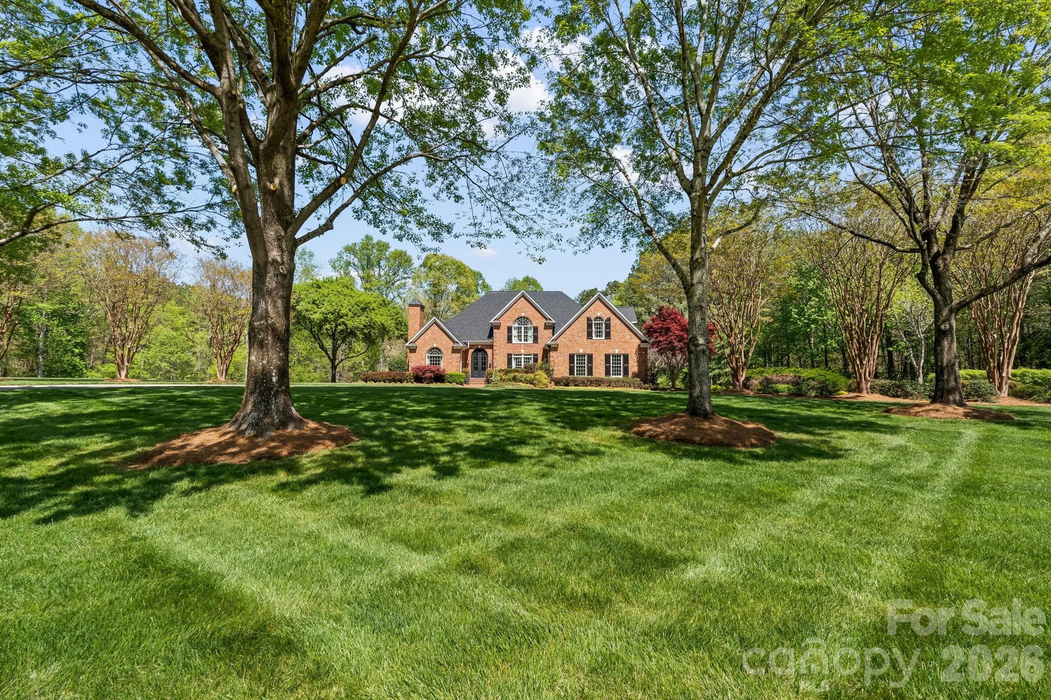 Professionally designed landscaping with irrigation system in place - Lewisville