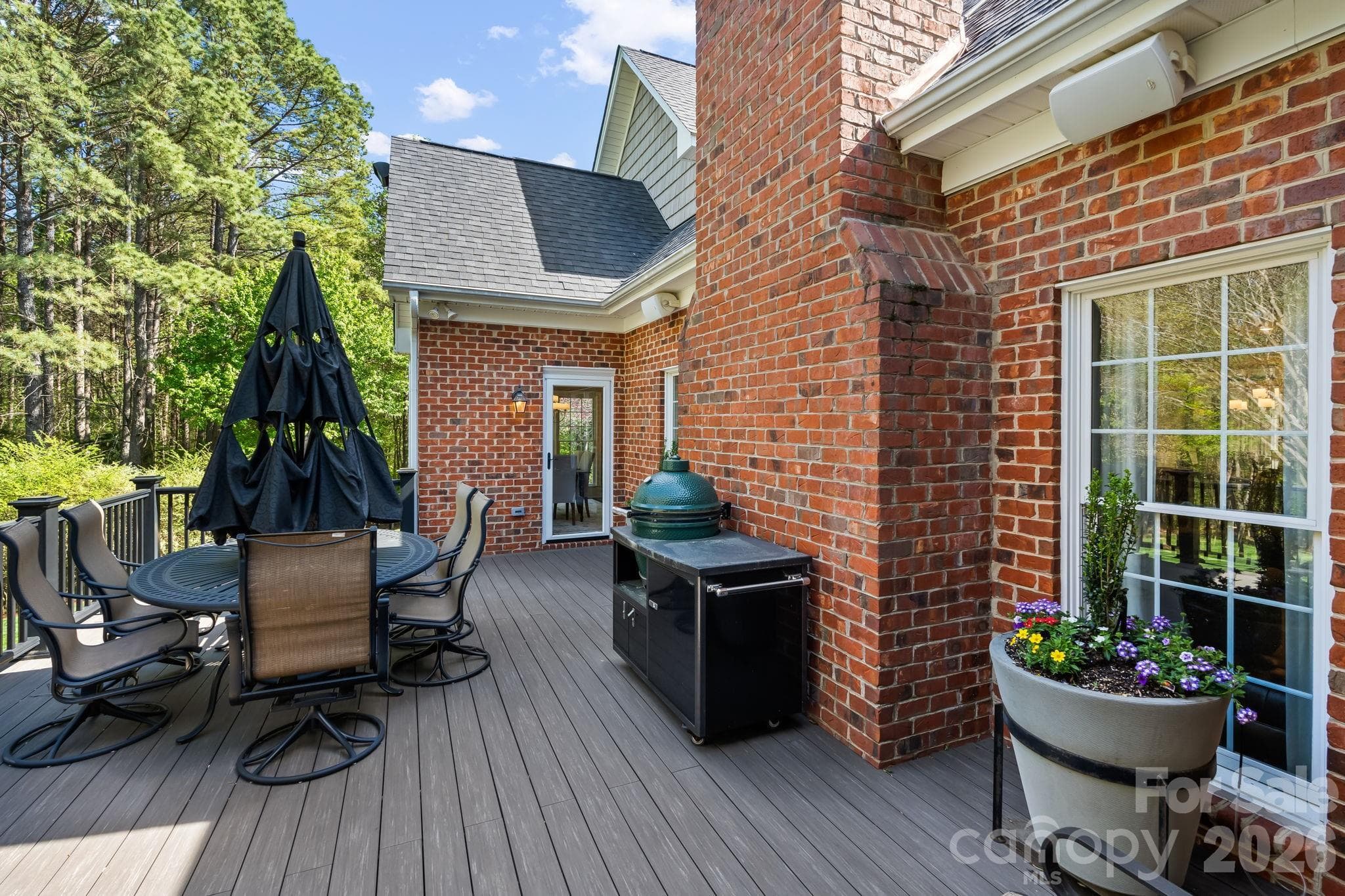 The deck features Azek composite materials for the lighted floors and railings. - Lewisville
