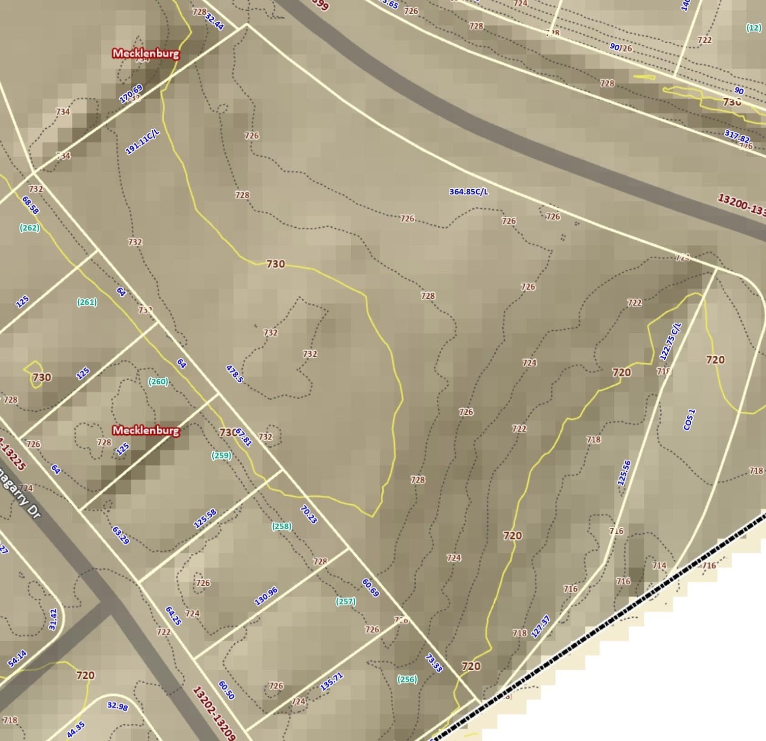 Topographical - 13309 Zoar Road, Charlotte