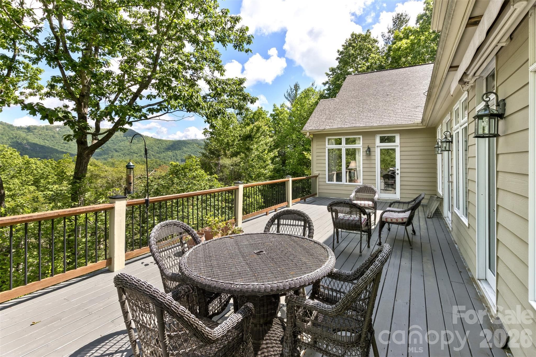 Deck on main level with great views and lots of room for multiple seating arrangements - 25 Windsong Drive, Fairview