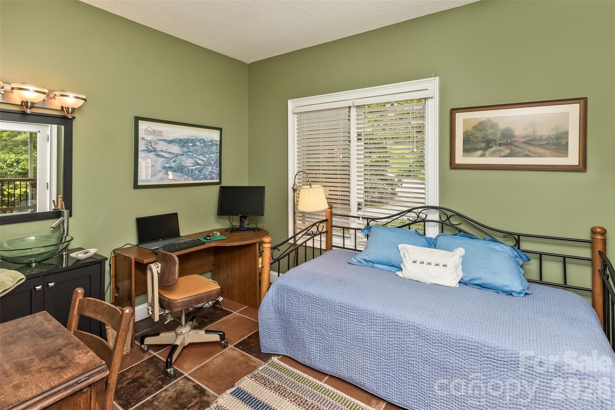 Mud Room with Day Bed and European Style Sink - previously a workout room - 25 Windsong Drive, Fairview