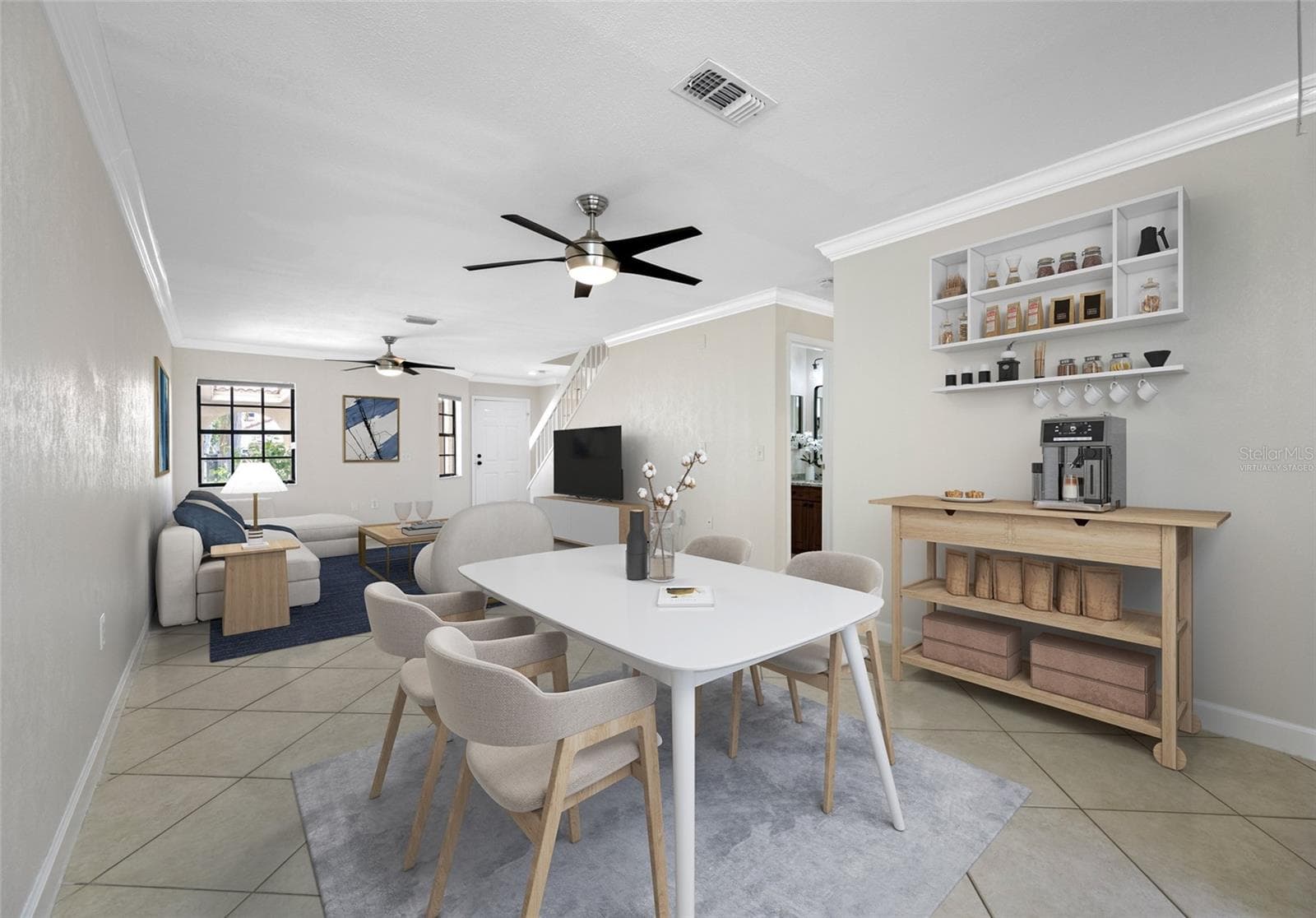 Virtually Staged Living Dining Room Option - 10416 SAINT TROPEZ PL, TAMPA
