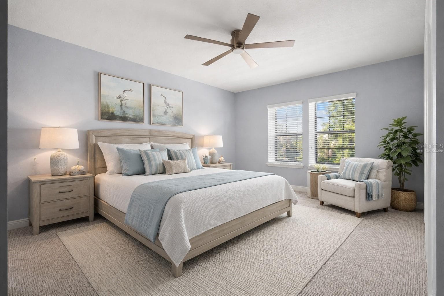 Virtually Staged Primary Bedroom - 1128 SPOTTED SANDPIPER LOOP, WINTER SPRINGS