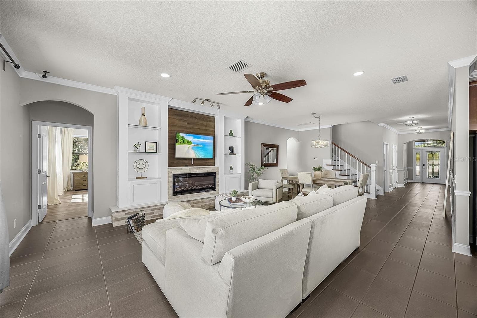 Living room with entry into the Master Bedroom - 835 129TH ST NE, BRADENTON