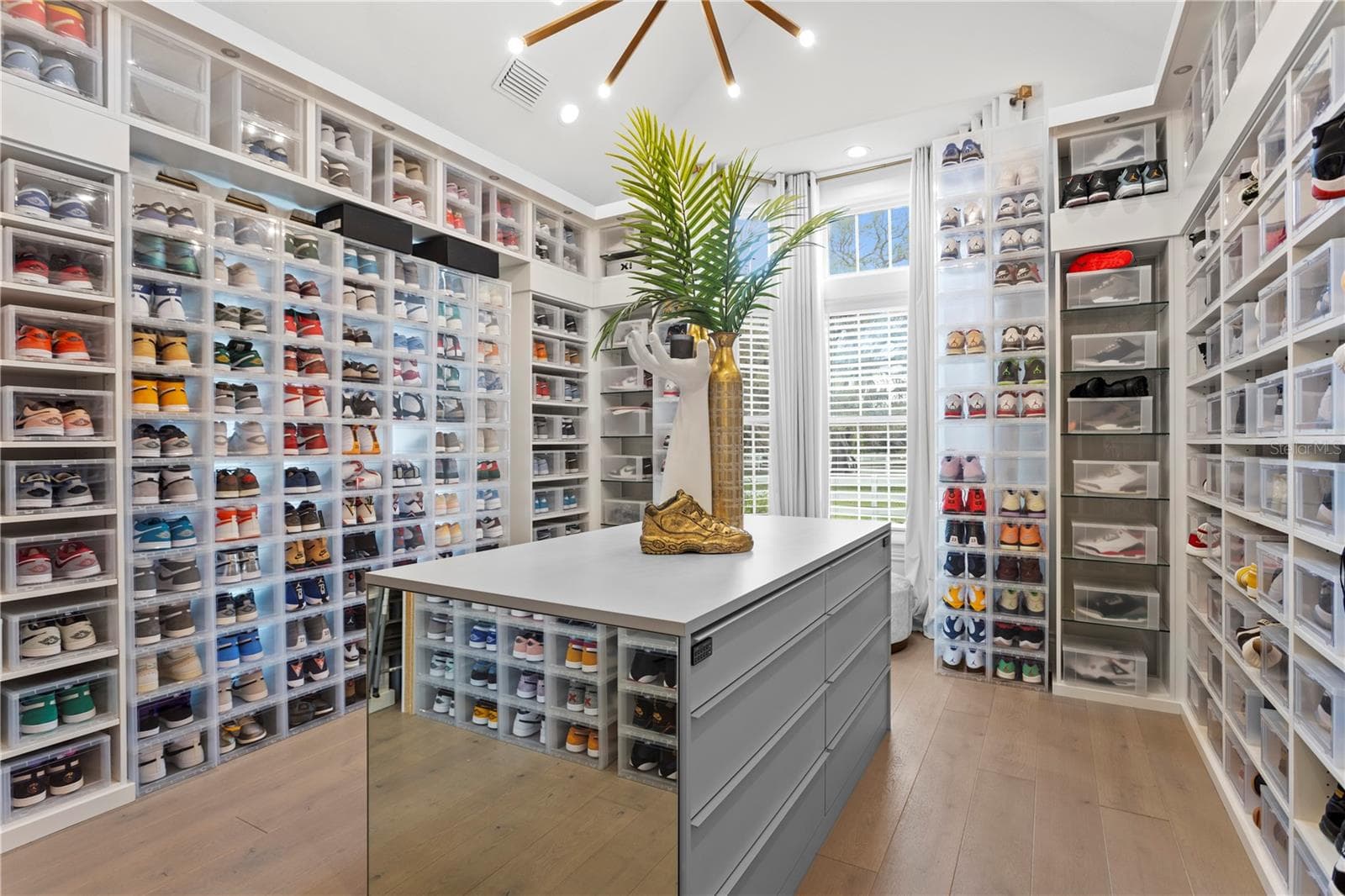 Custom shoe closet that can be converted to an office. - 11410 TROTTING DOWN DR, ODESSA