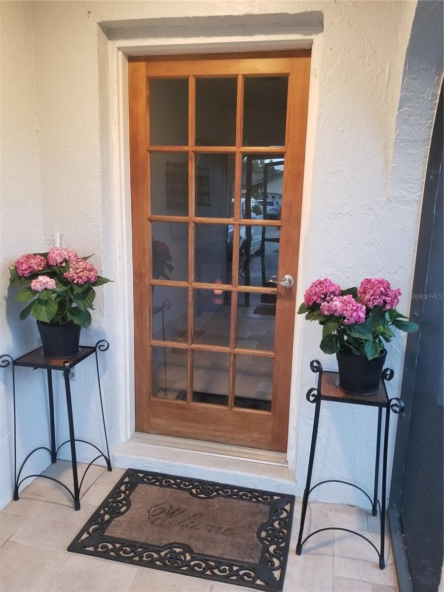 CLASSIC SOLID WOOD FRENCH ENTRY FRONT DOOR - 1720 FOSSIL DR, ENGLEWOOD