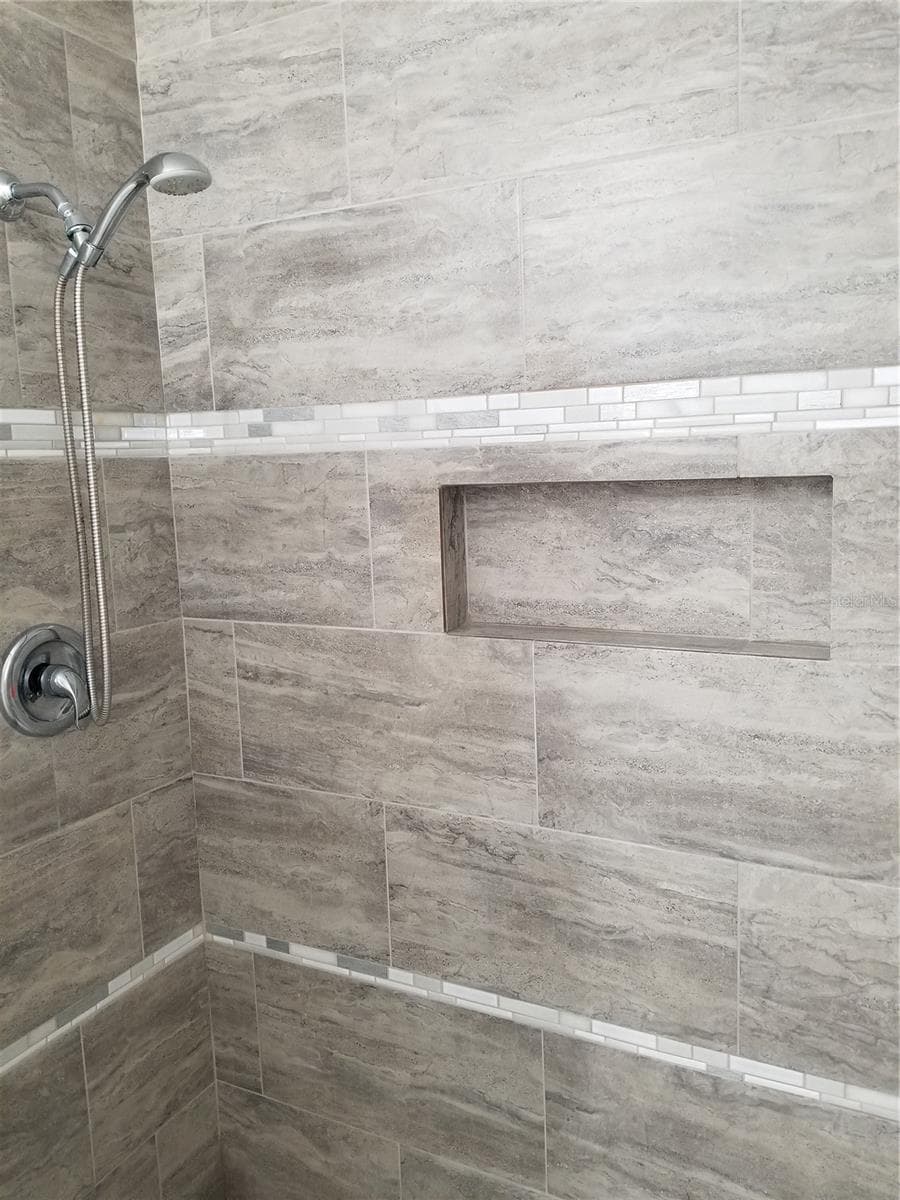CUSTOM BUILT IN SHAMPOO AND SOAP SHELF - 1720 FOSSIL DR, ENGLEWOOD