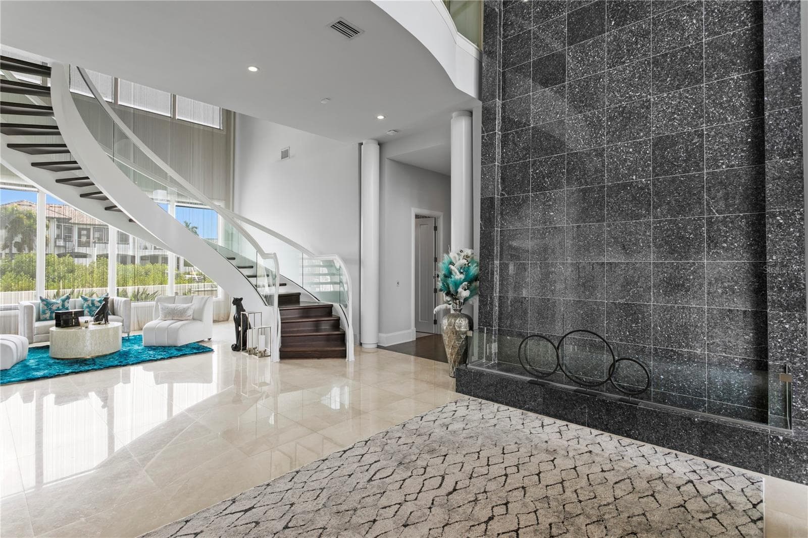 Floor to Ceiling Indoor Waterfall - 2 SANDPIPER RD, TAMPA