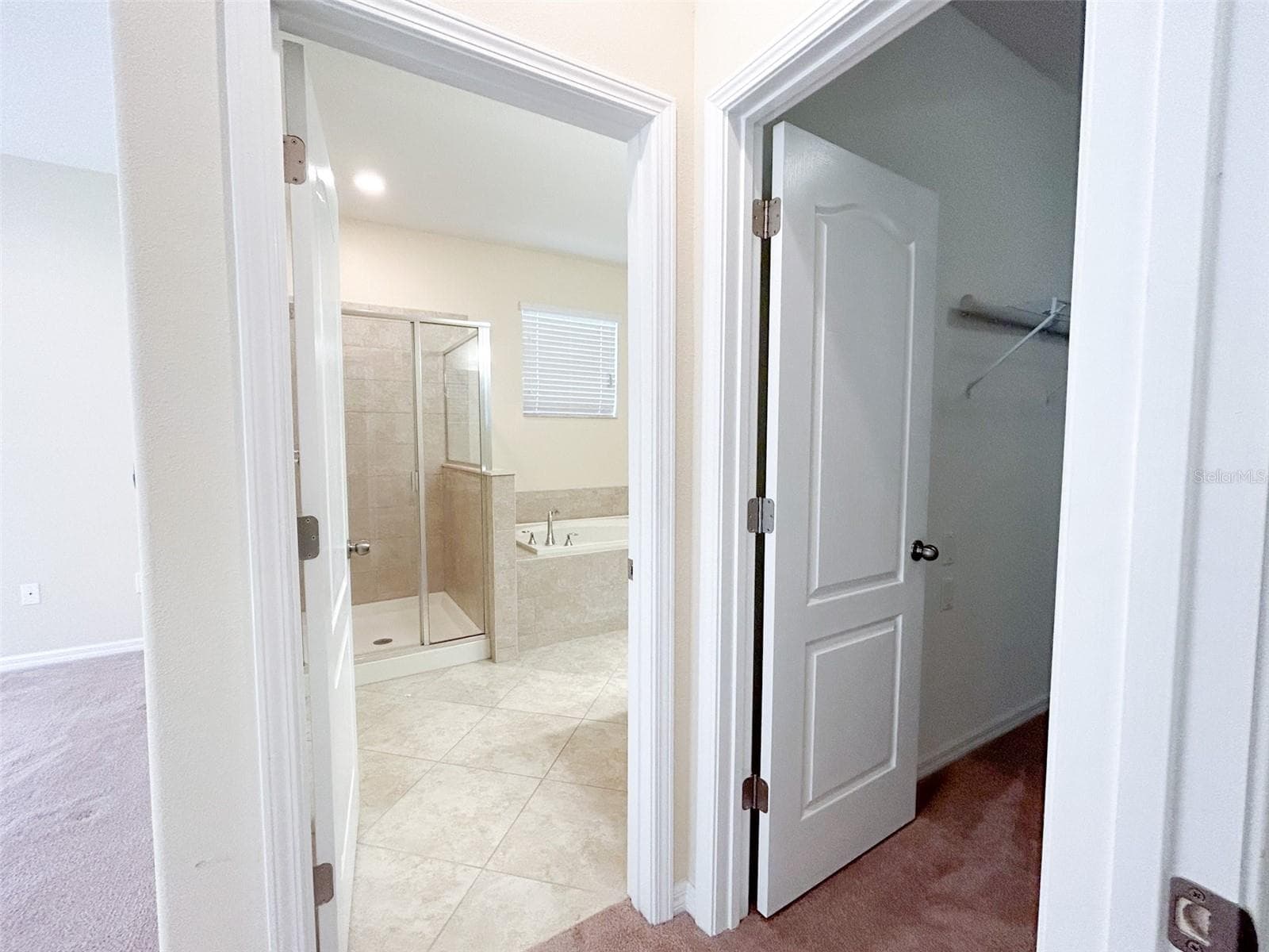 Primary bath with two separate walk-in closets with individual - 13814 BEE TREE CT, HUDSON