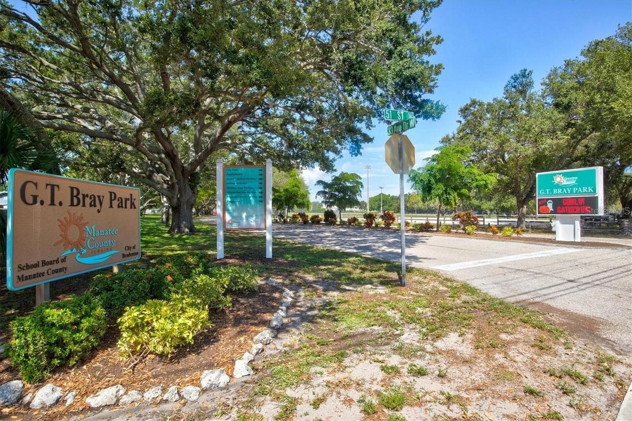 Entrance to GT BRAY PARK - 5008 27TH AVE W, BRADENTON