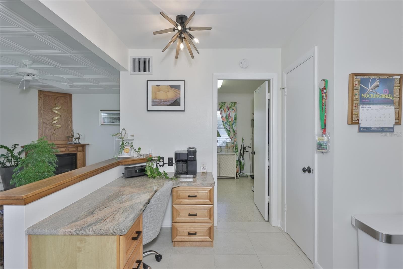 Convenient Built In Desk, Closet Pantry, Large Indoor Laundry & Utility Area - 1704 DANBURY DR, SUN CITY CENTER