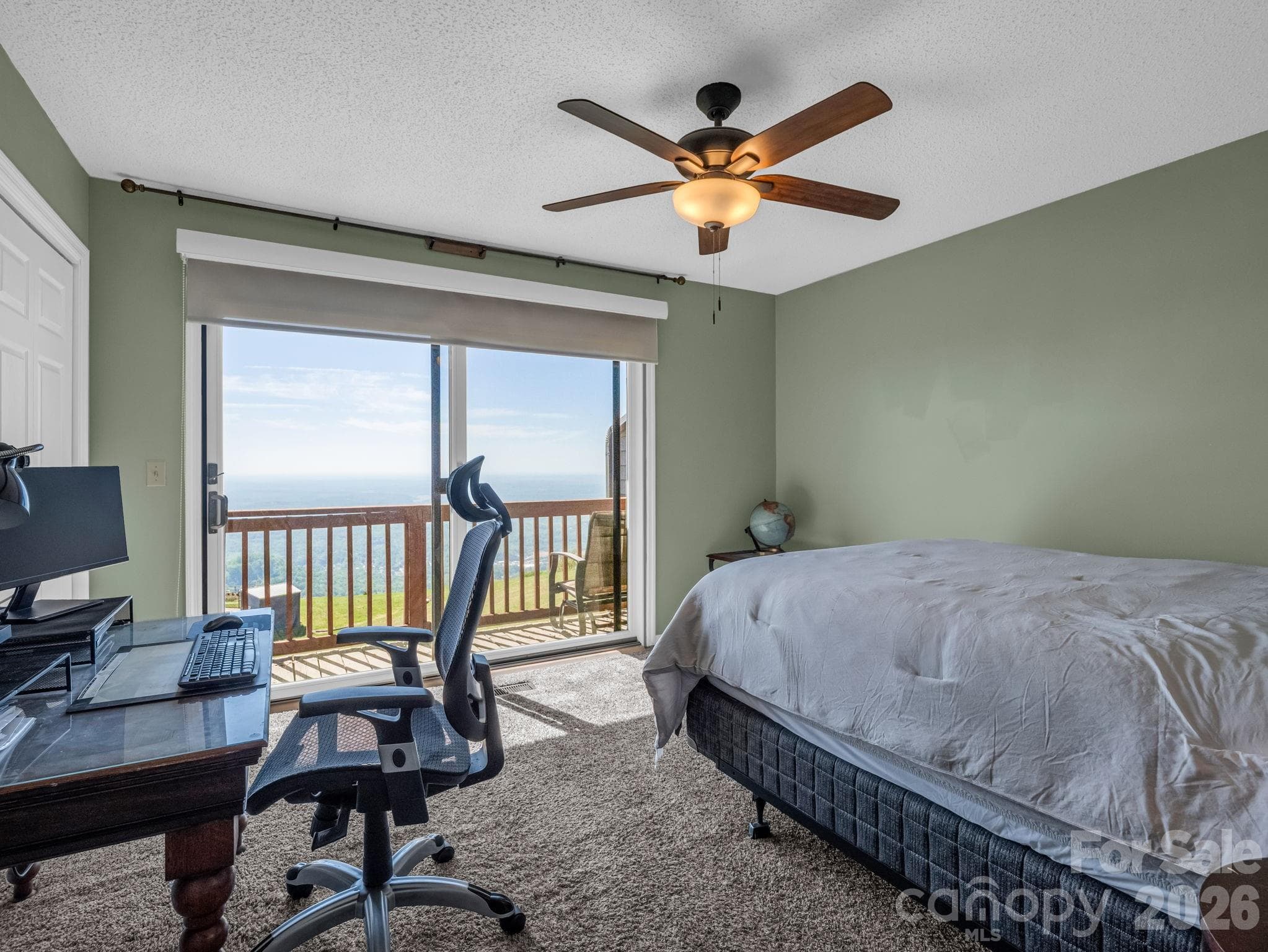 Primary bedroom with private deck - 2881 White Oak Mountain Road, Columbus