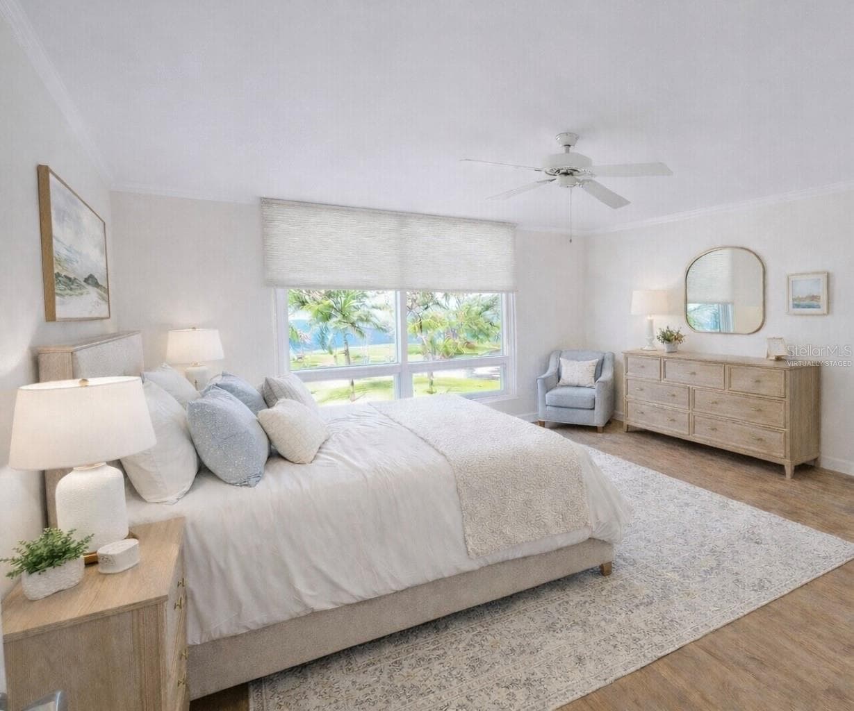 VIRTUALLY STAGED PRIMARY BEDROOM - 707 S GULFSTREAM AVE #307, SARASOTA