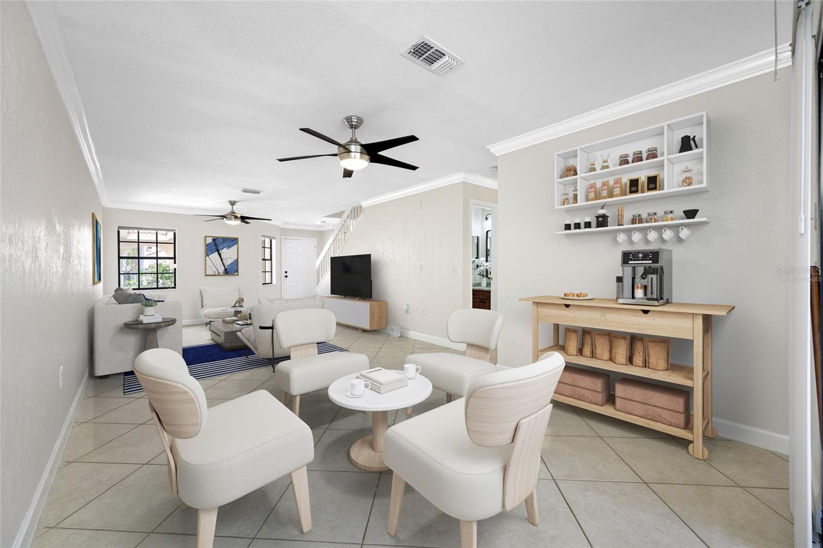 Virtually Staged Living Dining Room Option - 10416 SAINT TROPEZ PL, TAMPA