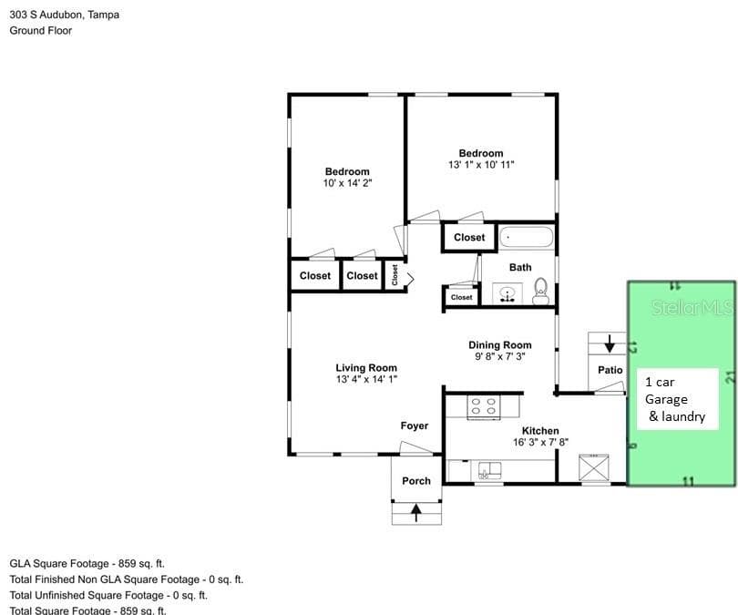 Single Family Residence at 303 S AUDUBON AVE, TAMPA, photo 22 of 26