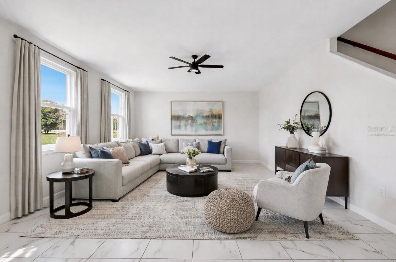 Virtually Staged Living Room - 12317 BAY ESTUARY BND, RIVERVIEW