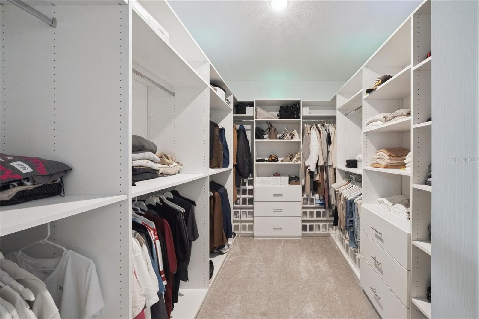 Large master closet! Custom shelves and lighting (changes colors) - 5897 SIERRA CROWN ST, MOUNT DORA