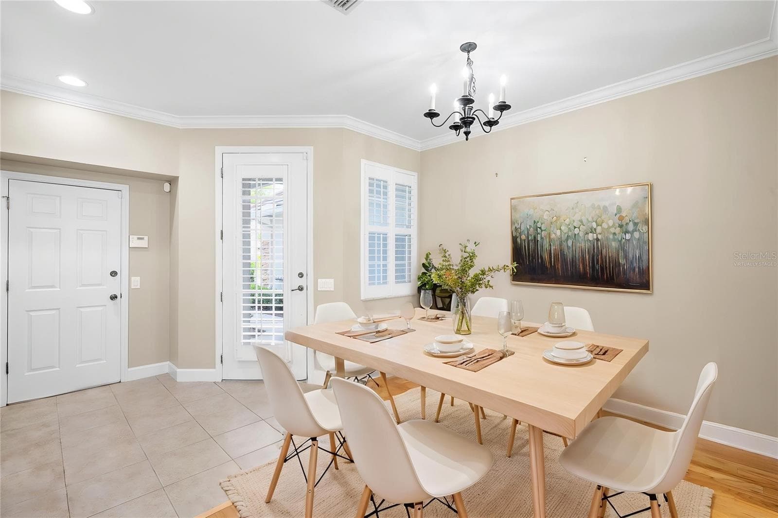 Entry & Dining Area - Virtually Staged - 14543 MIRABELLE VISTA CIR, TAMPA
