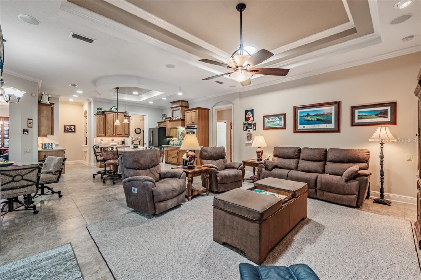 Great room OPEN to kitchen and covrd lanai - 34115 AMERICANA AVE, DADE CITY