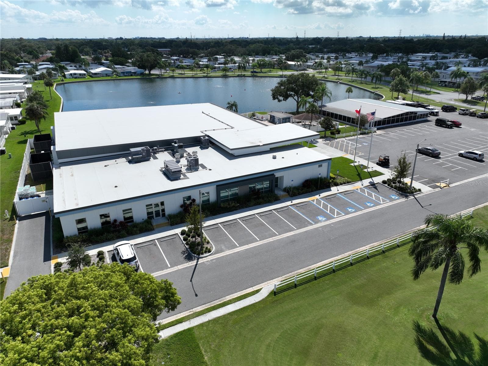 Drone view of clubhouse - 1100 BELCHER RD S #663, LARGO