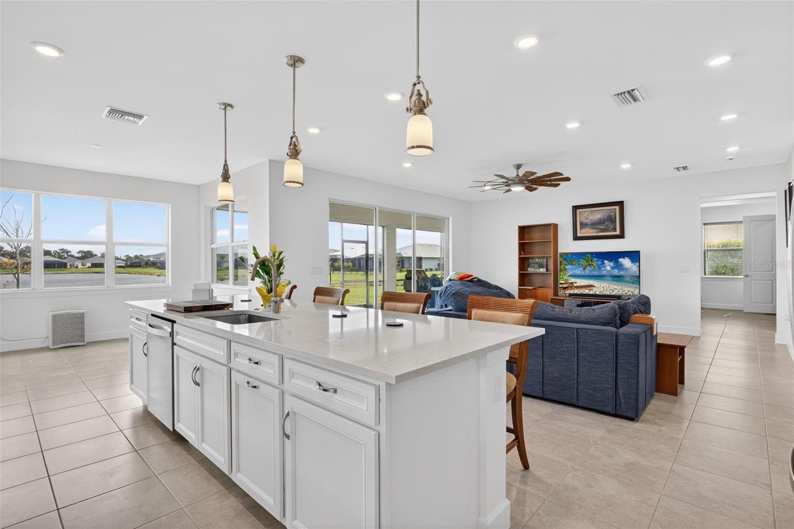 Super Island, Dinette area, and view of lake - 42581 ATLAS DR, PUNTA GORDA