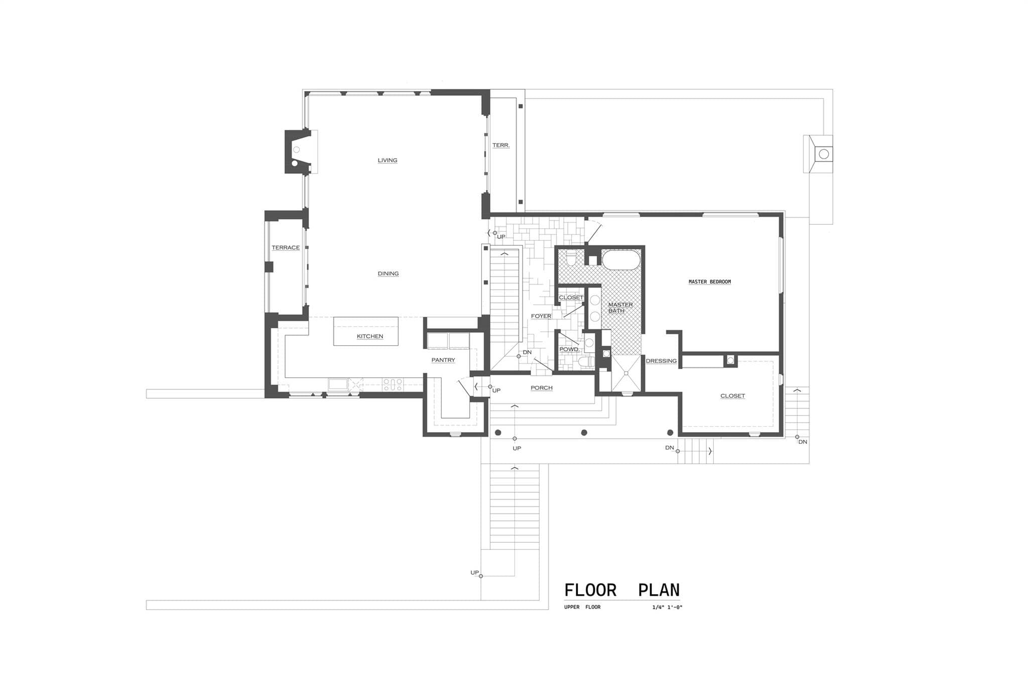 Upper level floor plan. - Mars Hill