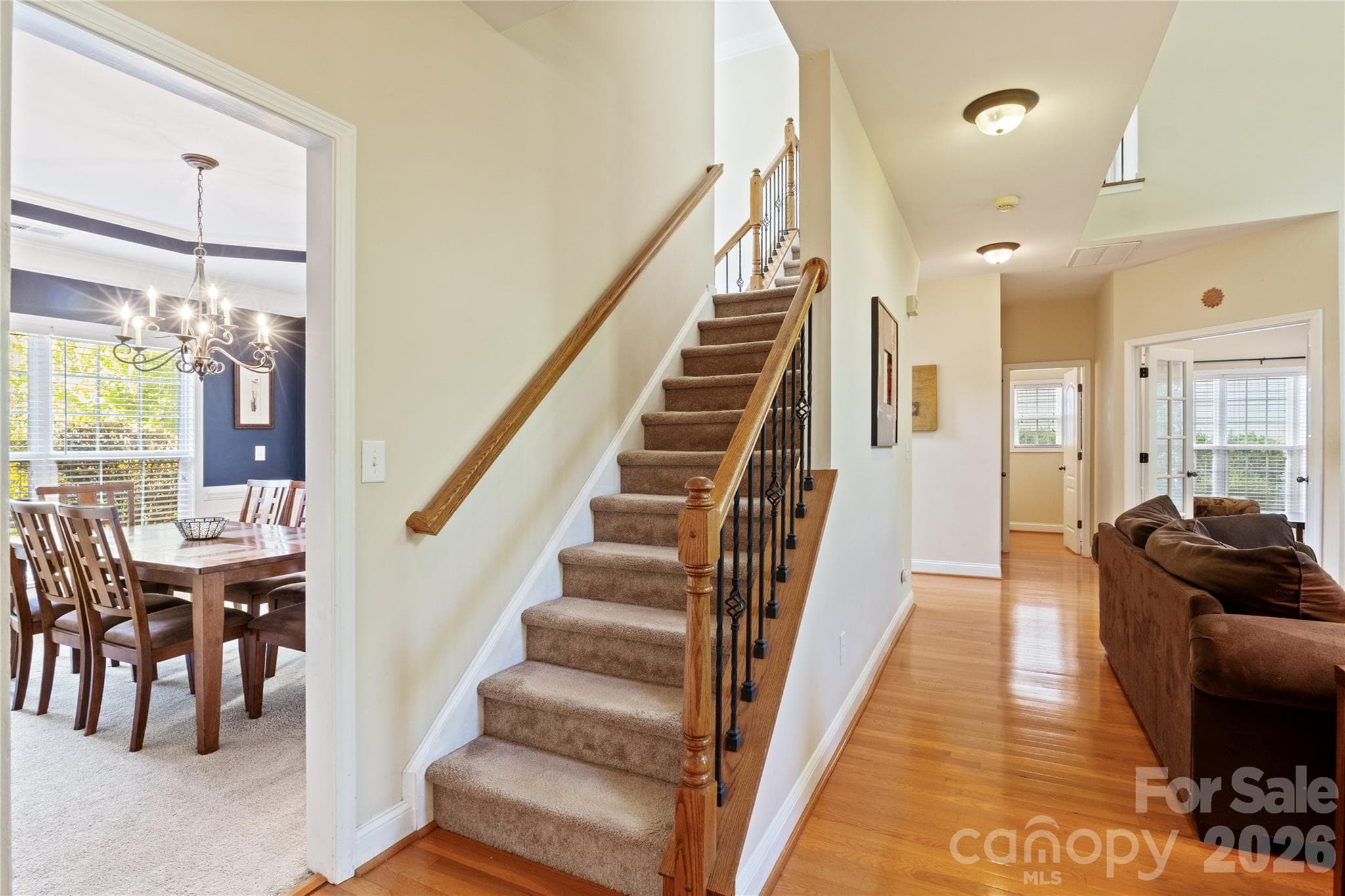 Stairs leading to second floor - 8458 Mossy Cup Trail, Harrisburg