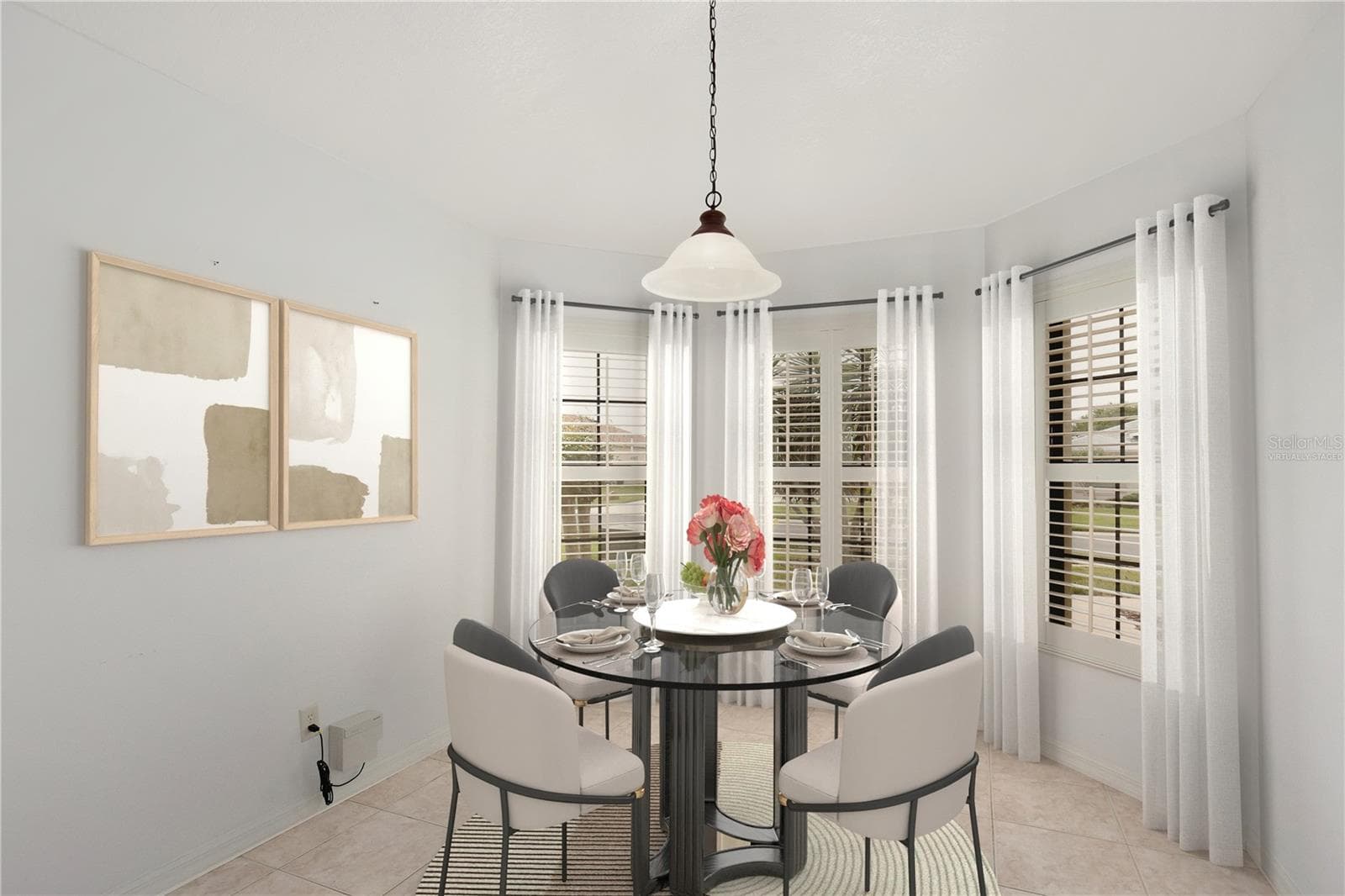 Virtually Staged eating area in Kitchen/Breakfast Nook - 27210 STONEY BROOK DR, LEESBURG