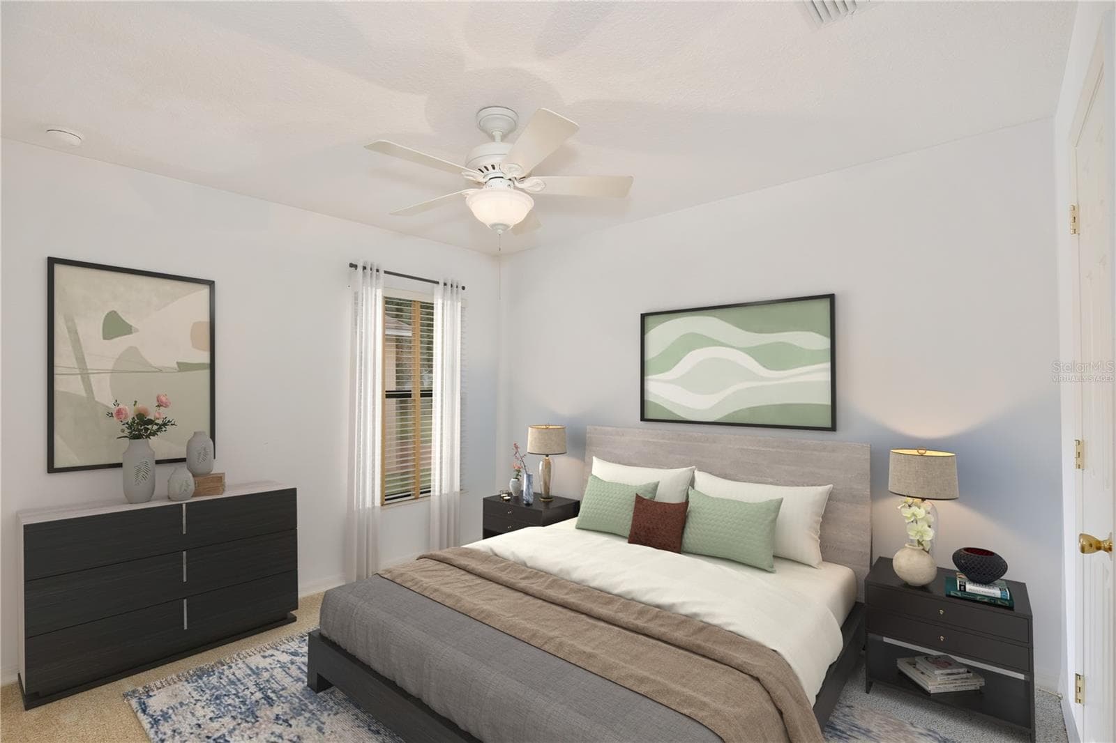 Virtually staged Bedroom 3 - 27210 STONEY BROOK DR, LEESBURG