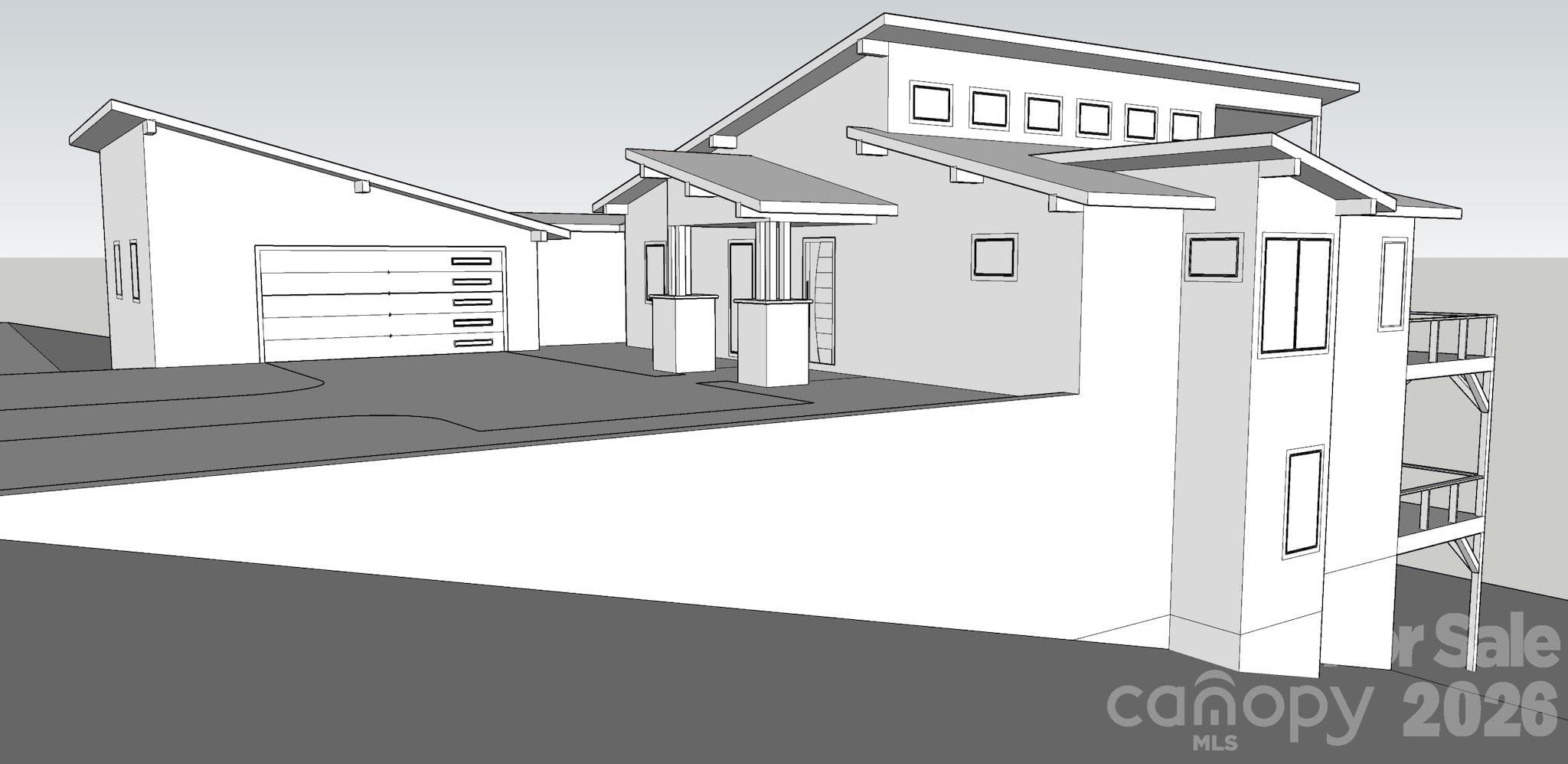 Rendering of proposed home on the lot. - 1414 Easy Wind Drive, Swannanoa