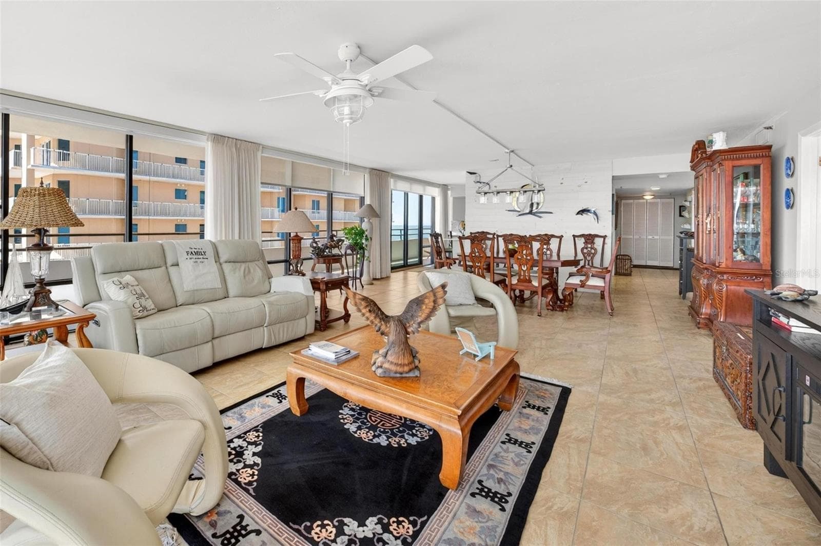 Dining / Living room combo - 3743 S ATLANTIC AVE #7A00, DAYTONA BEACH