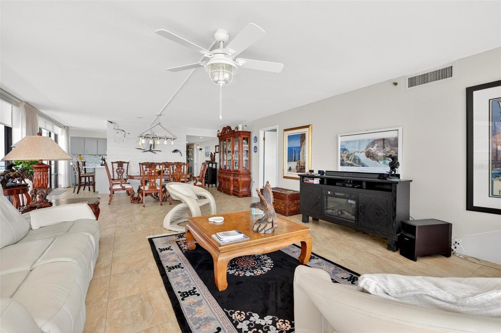 Dining / Living room combo - 3743 S ATLANTIC AVE #7A00, DAYTONA BEACH