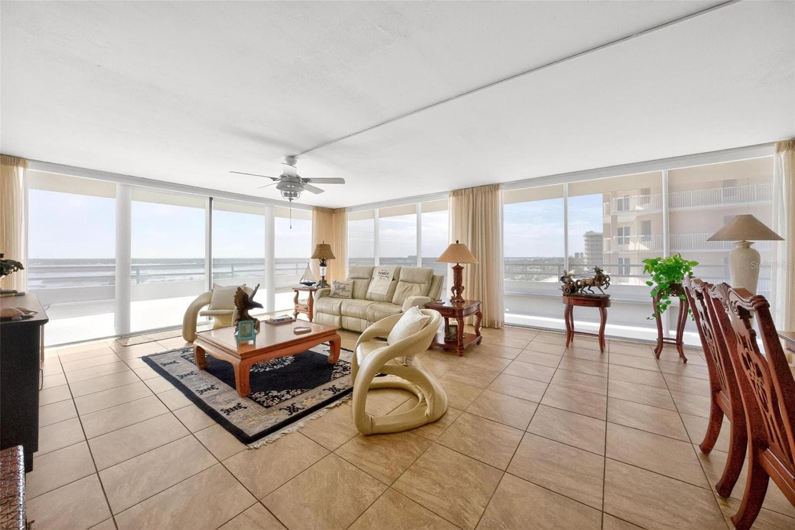 Living room - 3743 S ATLANTIC AVE #7A00, DAYTONA BEACH