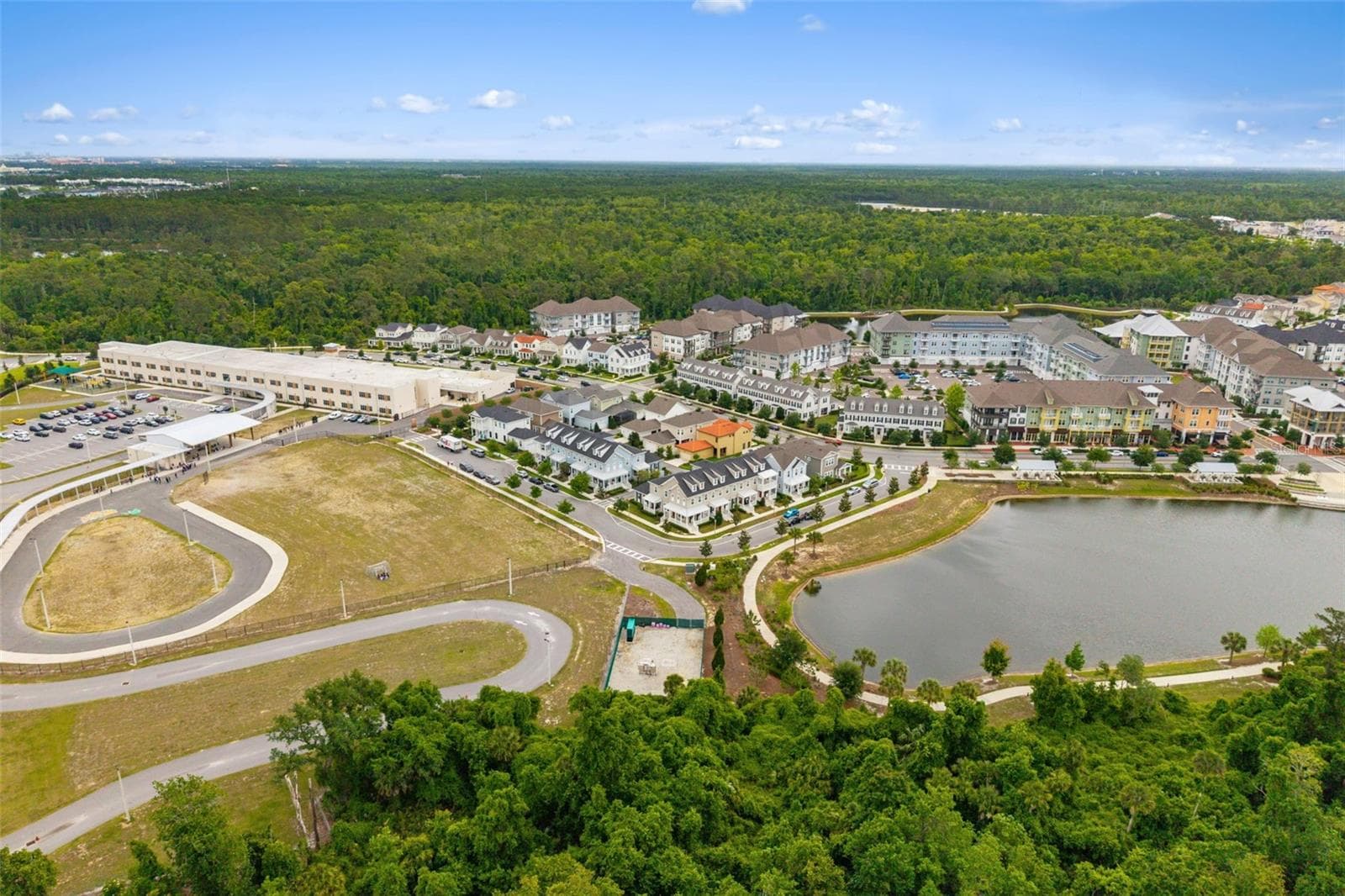 Elementary School and Celebration Island Village drone picture - 1851 COASTAL CT, CELEBRATION