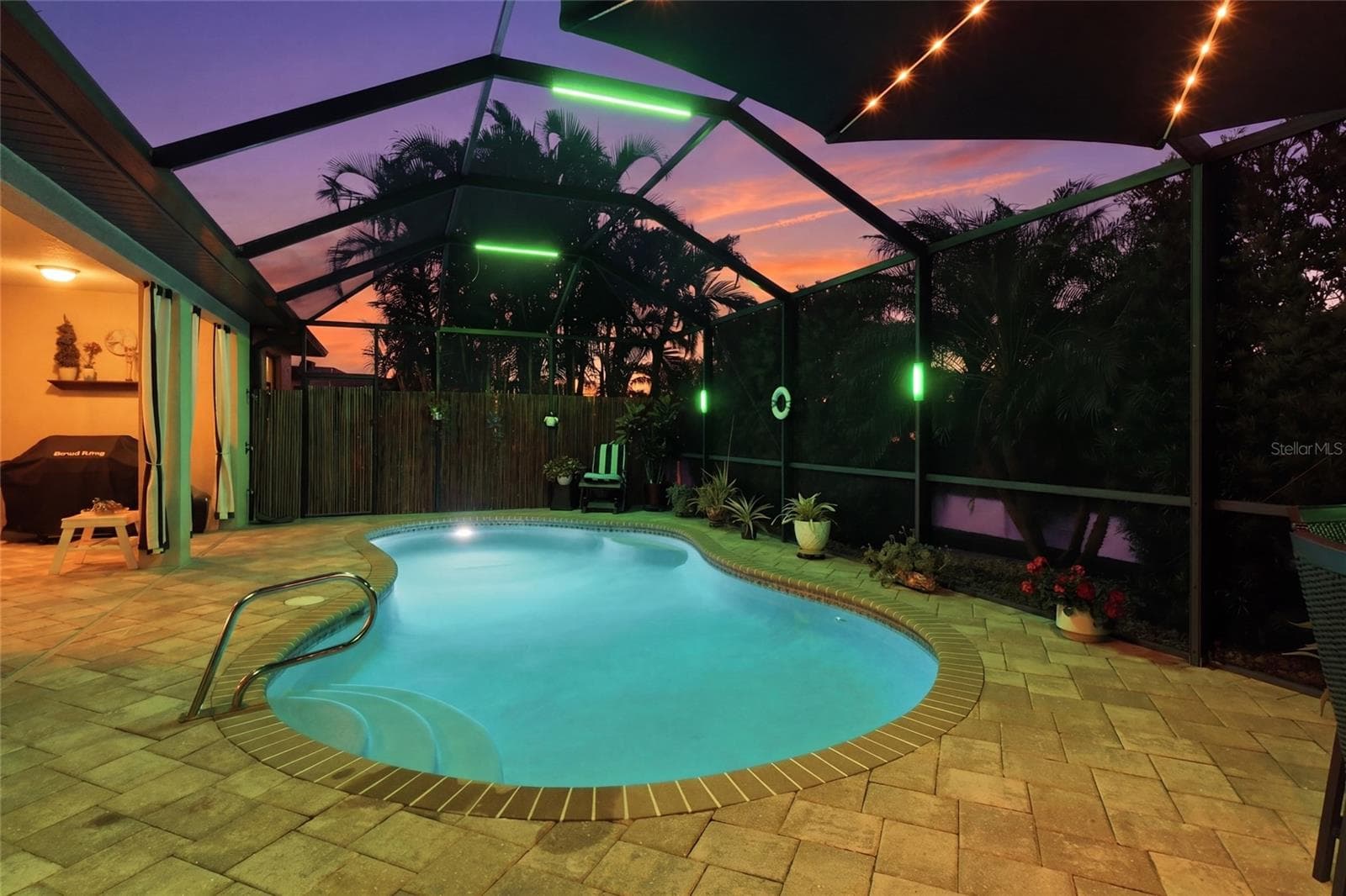 Enhanced to Showcase pool / lanai lighting - 39 MEDALIST RD, ROTONDA WEST