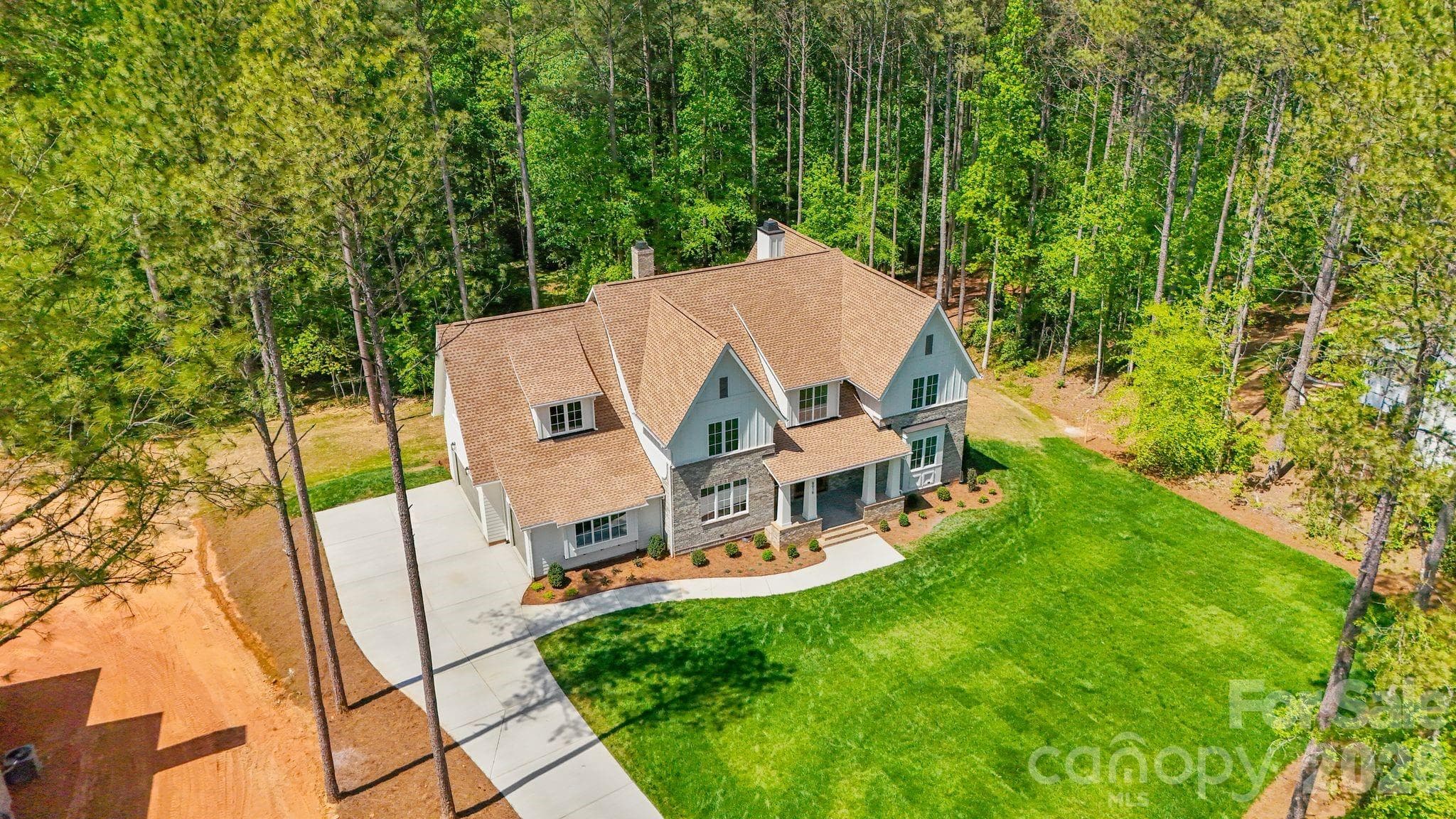 Aerial Photo of Front of House - 8016 Gulf Creek Road, Lancaster