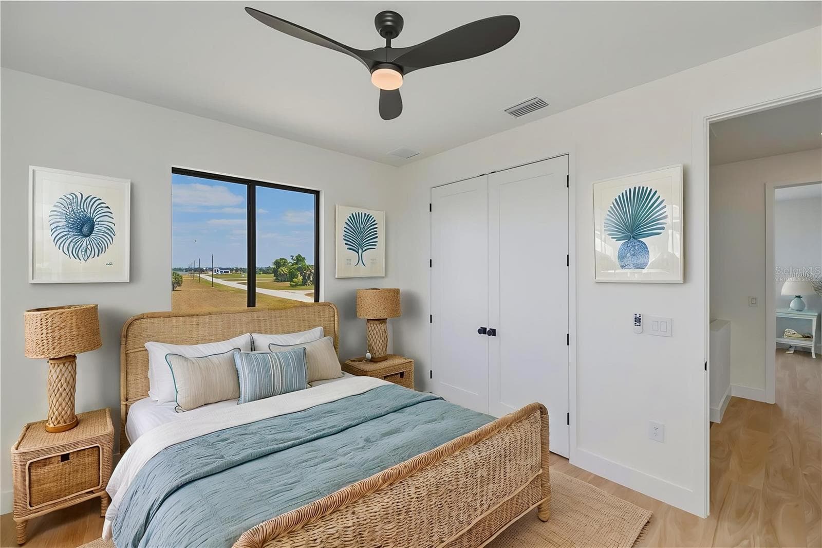 VIRTUALLY STAGED Guest Bedroom 4 with Water views (2nd Floor) - 7 SUNFLOWER DR, PLACIDA