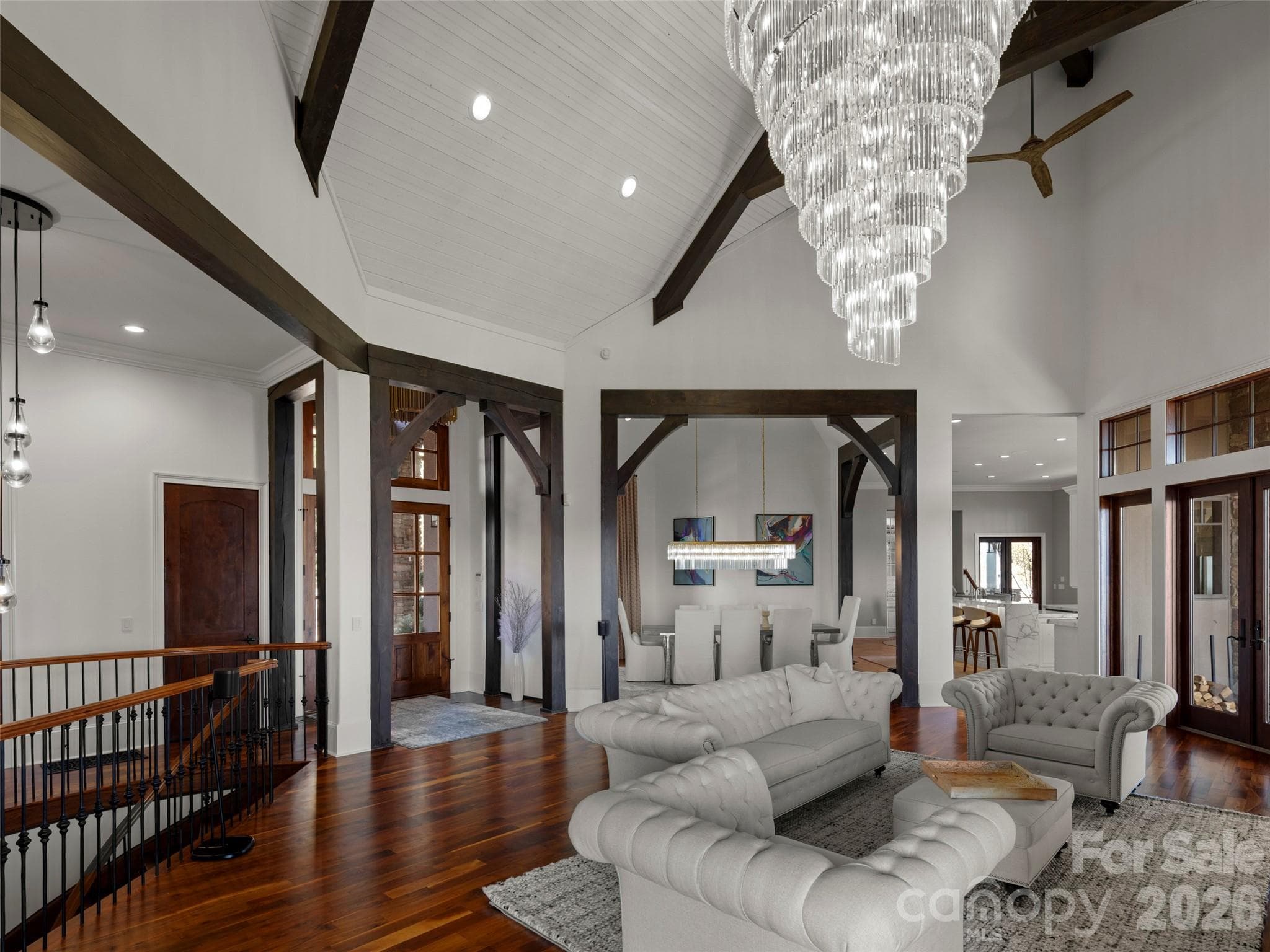 grand room looking towards the entry and formal dinning area - 47 Ridge Pine Trail, Arden