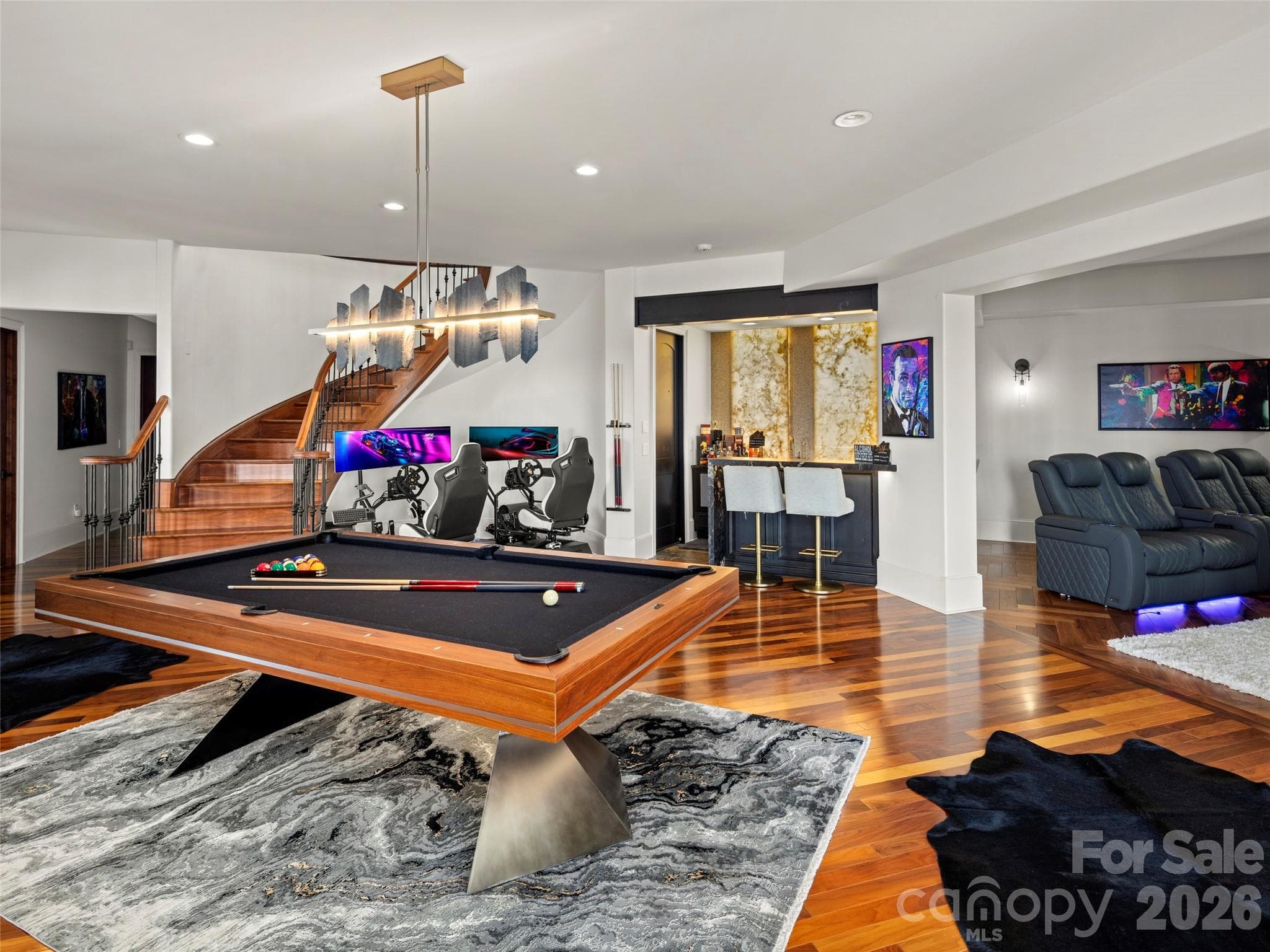 entertainment area looking towards the bar and theatre - 47 Ridge Pine Trail, Arden