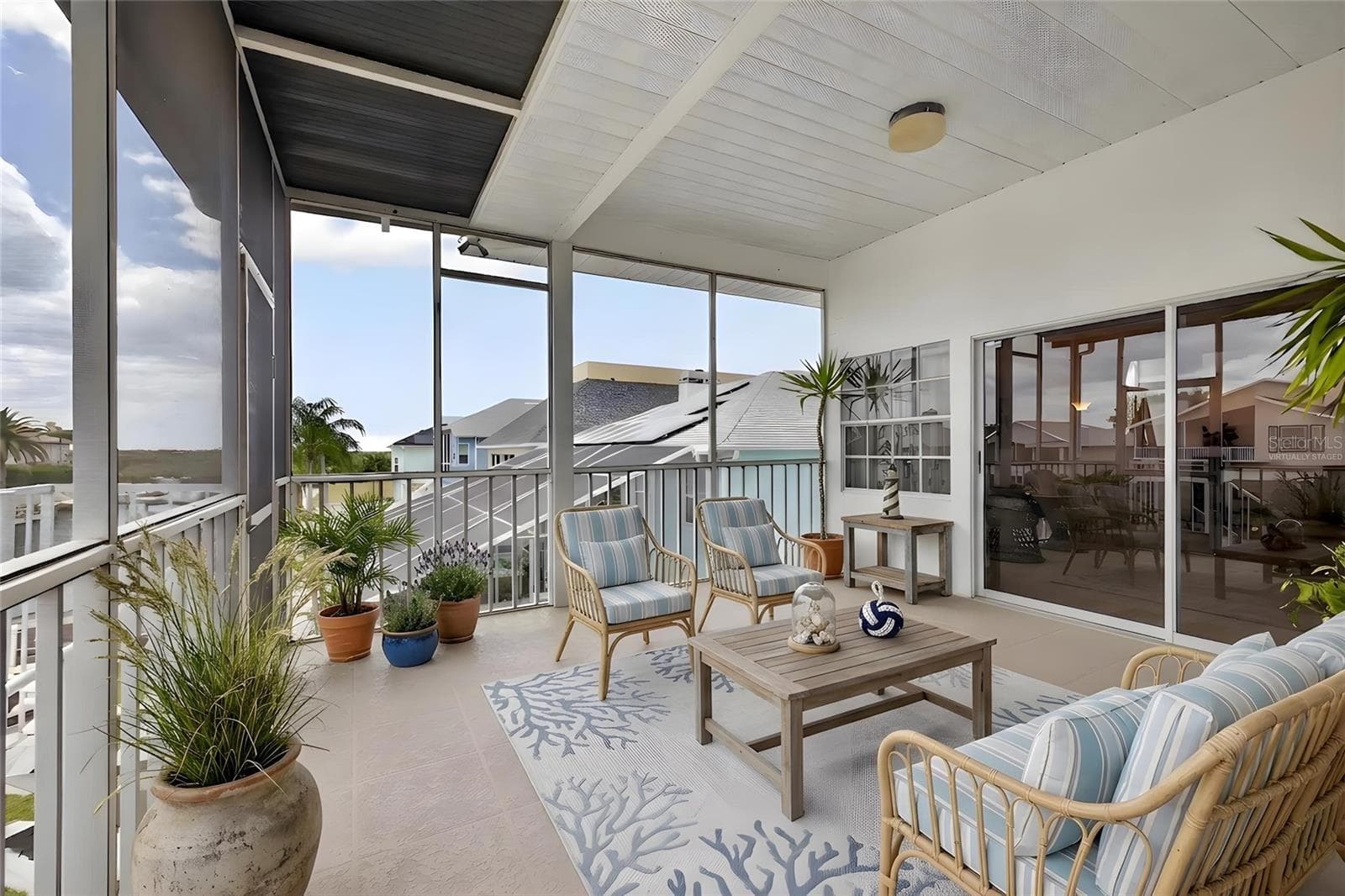 Virtual-Upper waterfront balcony screened deck. - 4340 SEAGULL DR, NEW PORT RICHEY