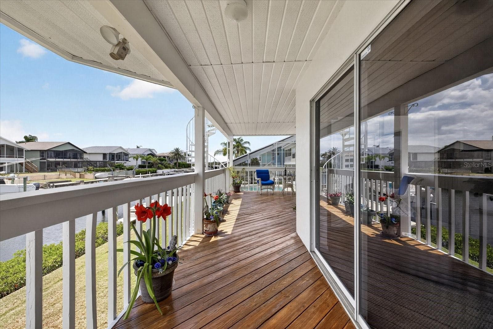 Lower balcony showing sliders from family room - 4340 SEAGULL DR, NEW PORT RICHEY