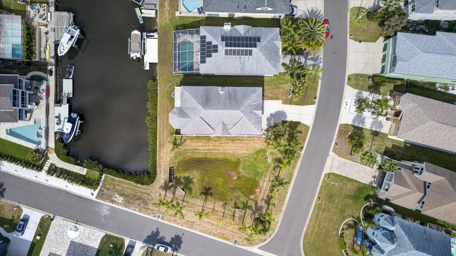 Aerial of corner lot-ALL part of property - 4340 SEAGULL DR, NEW PORT RICHEY