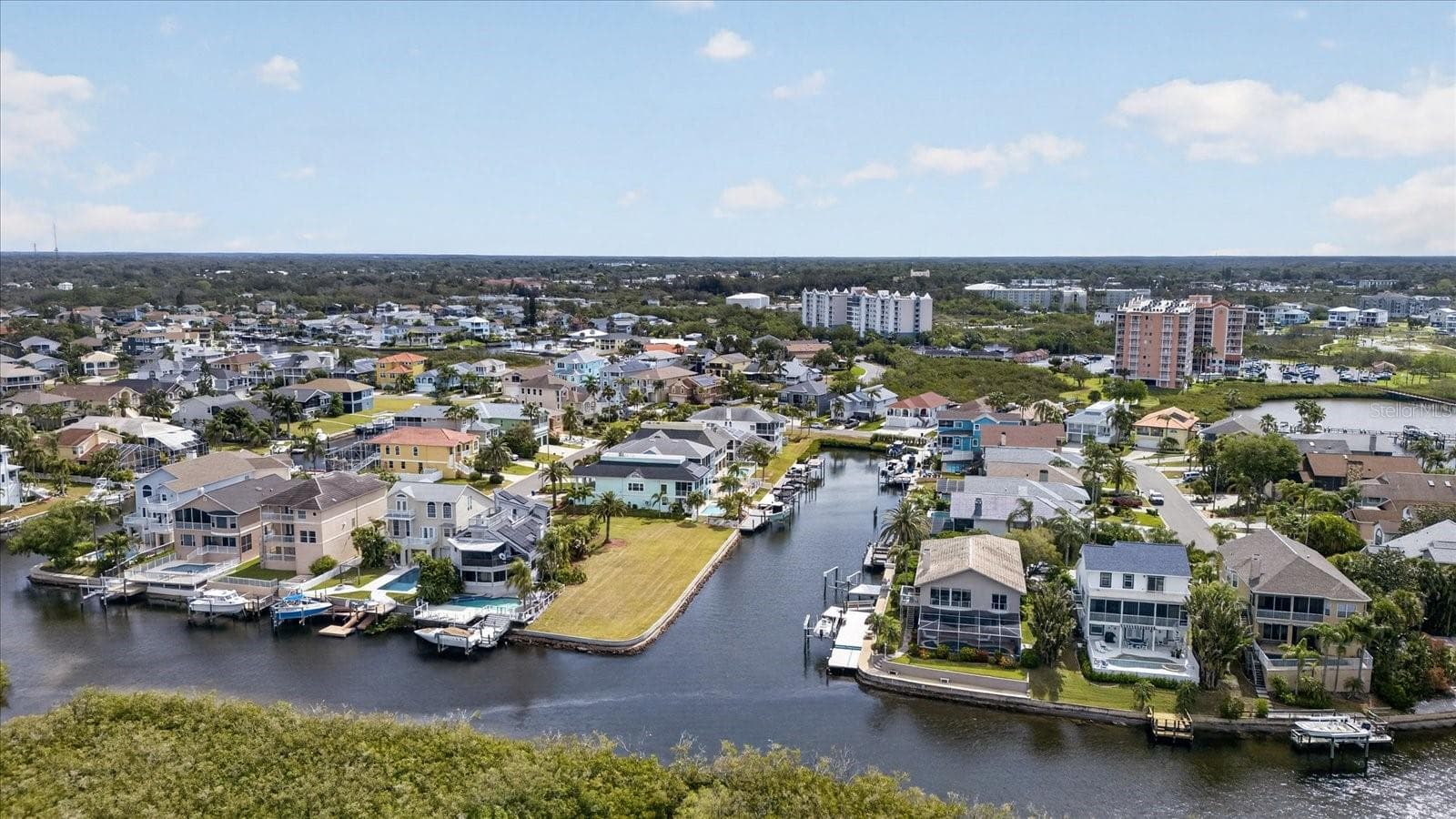Channel to Gulf Access looking inward toward home at the end - 4340 SEAGULL DR, NEW PORT RICHEY