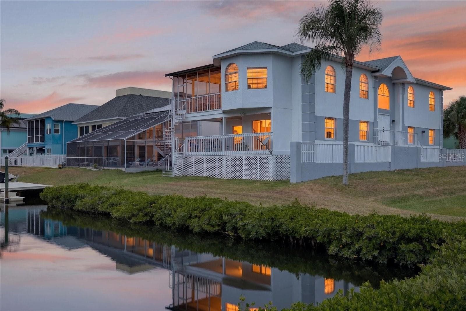 sunset view of home - 4340 SEAGULL DR, NEW PORT RICHEY