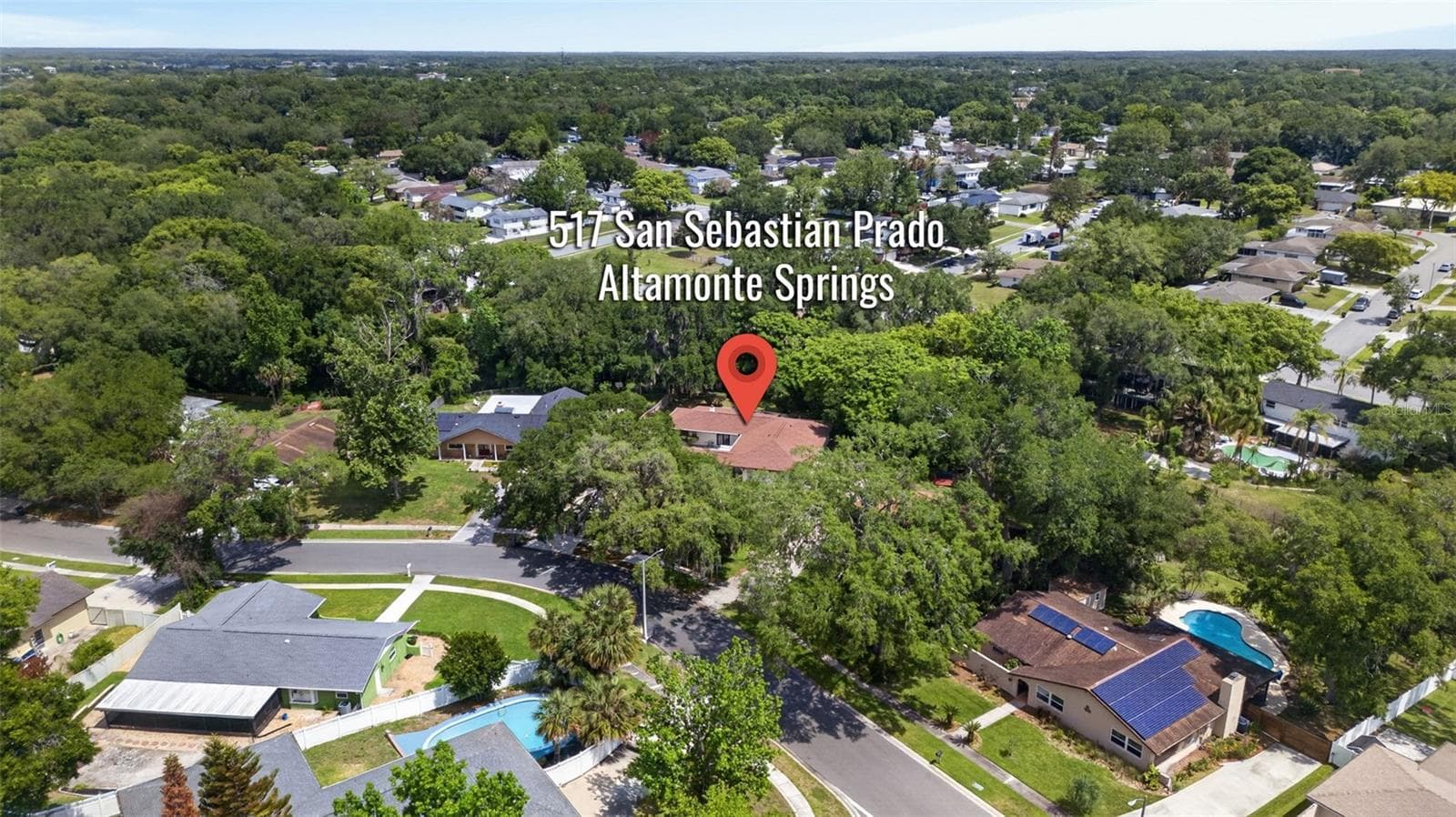 Aerial View - 517 SAN SEBASTIAN PRADO, ALTAMONTE SPRINGS