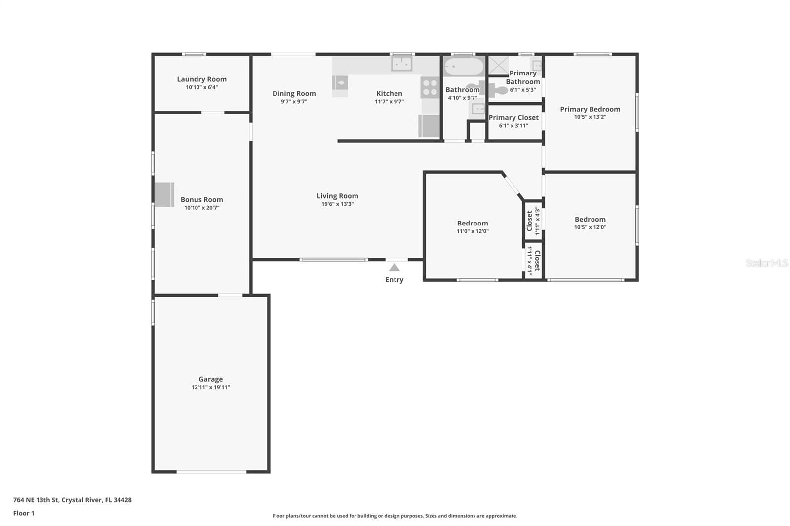 Floor Plan - 764 NE 13TH ST, CRYSTAL RIVER