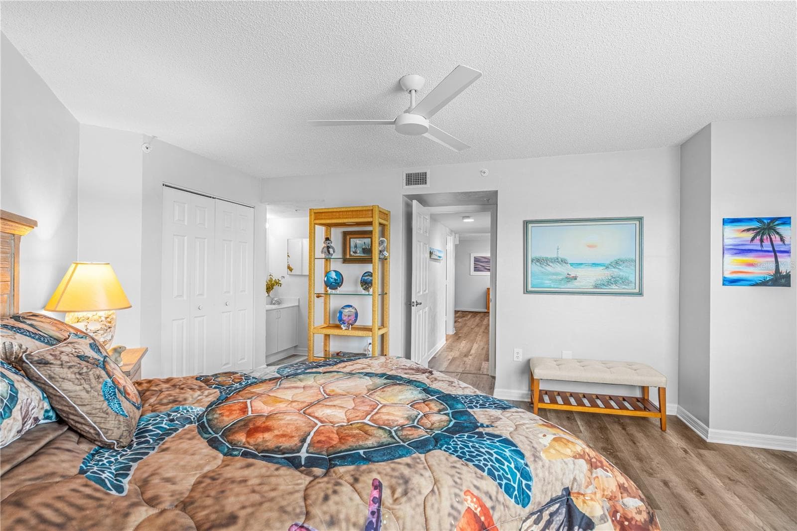 Guest Bed 2 w/door into bathroom - 2967 S ATLANTIC AVE #903, DAYTONA BEACH SHORES