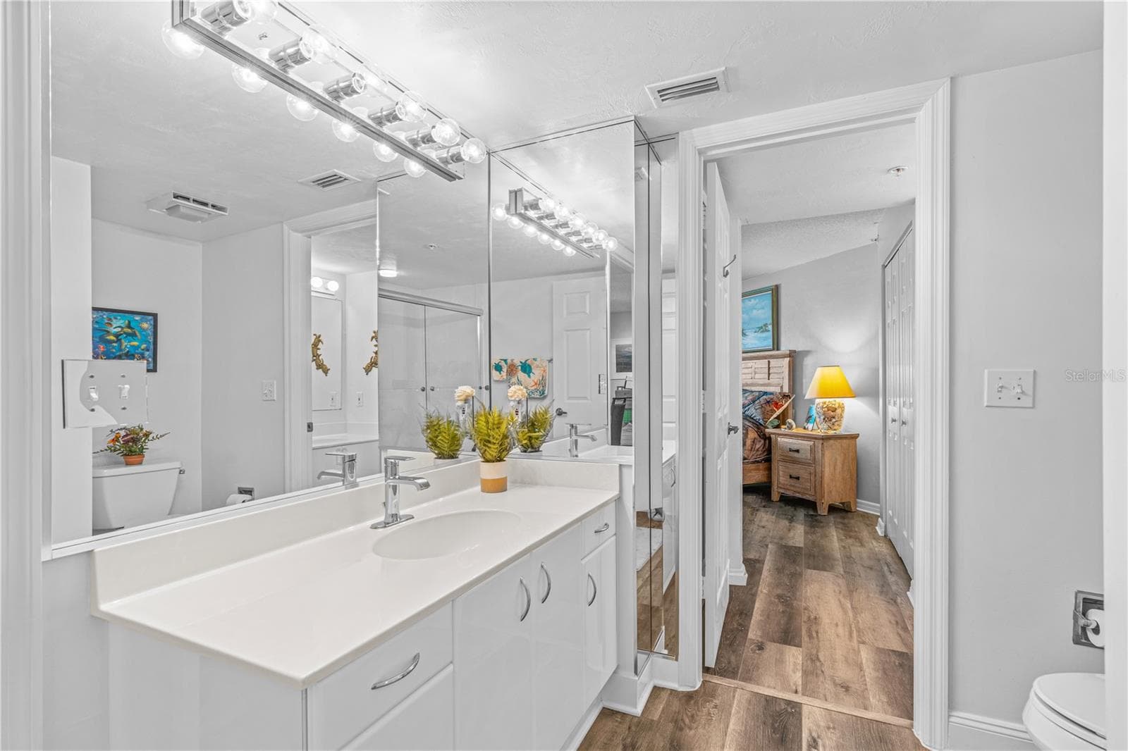 Guest Bathroom leading to Guest Bed 2 - 2967 S ATLANTIC AVE #903, DAYTONA BEACH SHORES