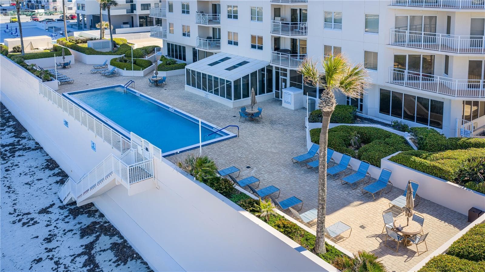 OCEANS 6 view of Pool Deck, sitting areas - 2967 S ATLANTIC AVE #903, DAYTONA BEACH SHORES